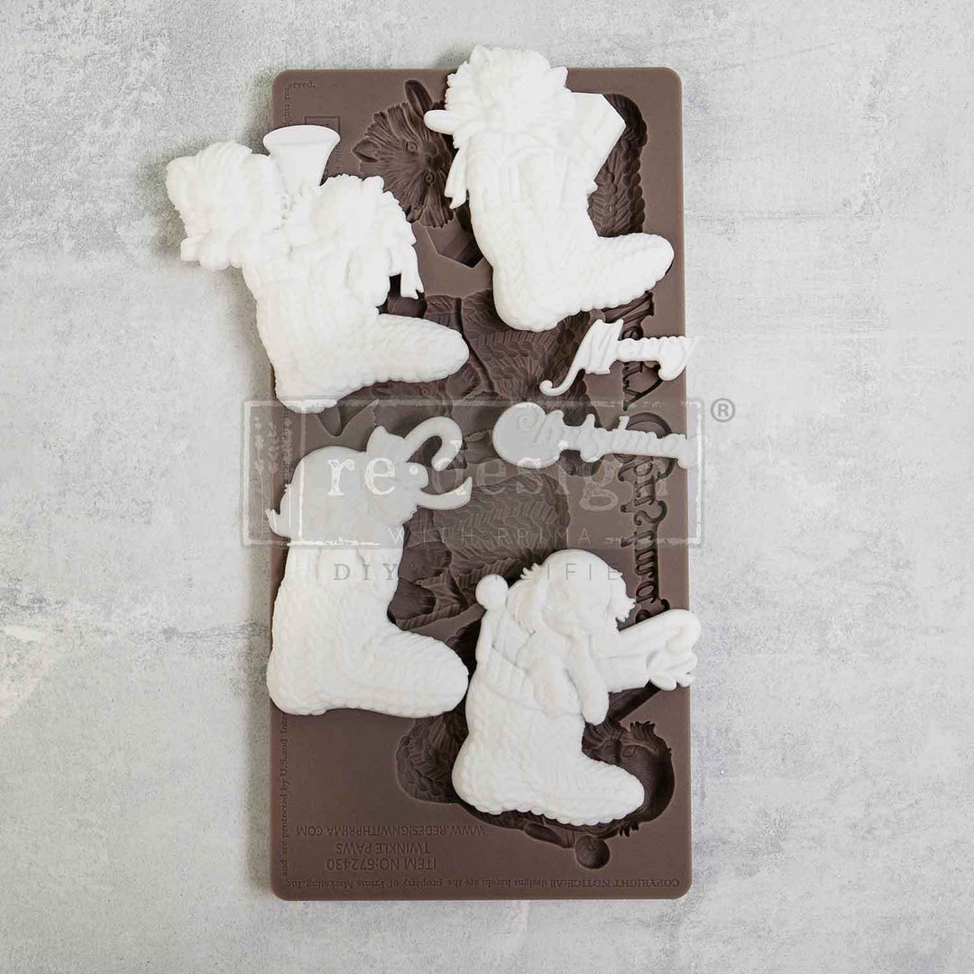 NEW! Redesign Mould - TWINKLE PAWS (5" x 10") - Rustic Farmhouse Charm