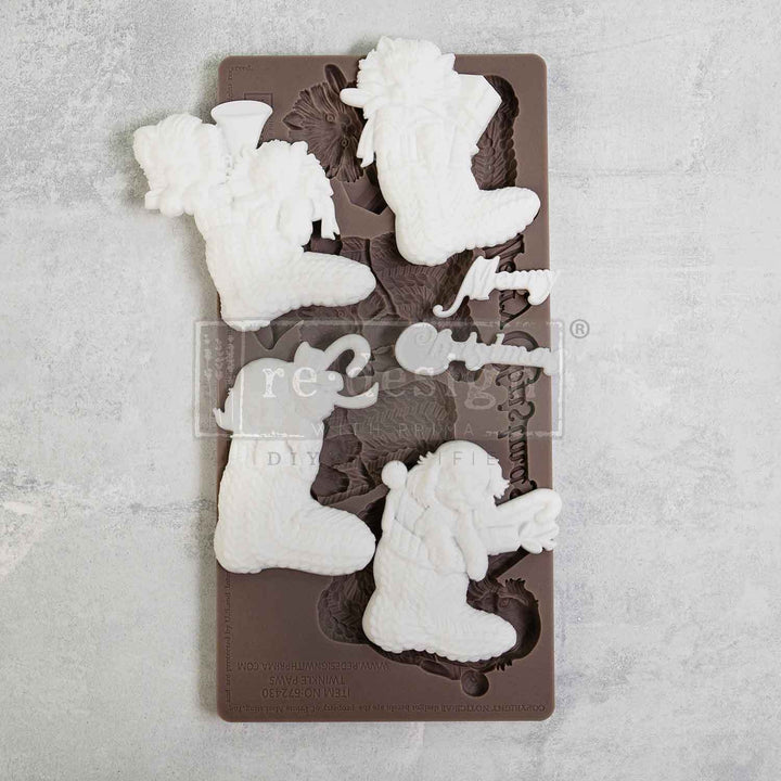 NEW! Redesign Mould - TWINKLE PAWS (5" x 10") - Rustic Farmhouse Charm