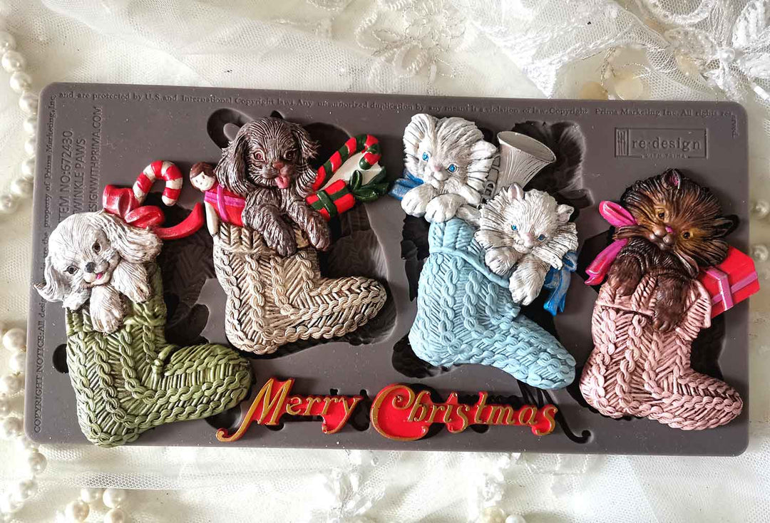 NEW! Redesign Mould - TWINKLE PAWS (5" x 10") - Rustic Farmhouse Charm