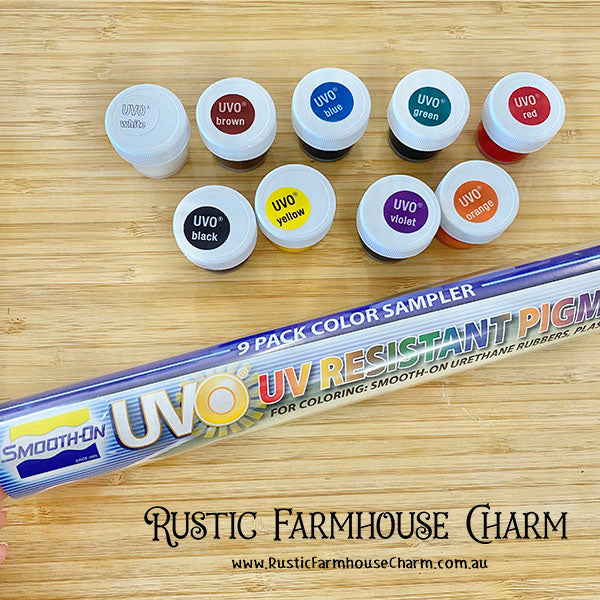UVO™ COLOURANTS by Smooth-On (Assorted Set of 9 Colours, 0.13kg) - Rustic Farmhouse Charm