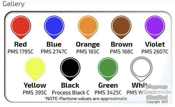 UVO™ COLOURANTS by Smooth-On (Assorted Set of 9 Colours, 0.13kg) - Rustic Farmhouse Charm