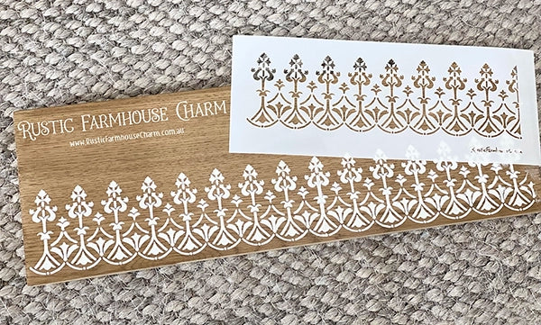 VICTORIAN IRONWORK Designer Stencil by Rustic Farmhouse Charm - Rustic Farmhouse Charm