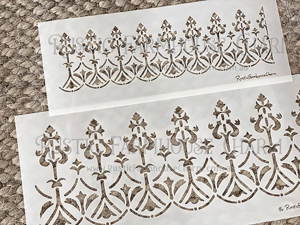 VICTORIAN IRONWORK Designer Stencil by Rustic Farmhouse Charm - Rustic Farmhouse Charm