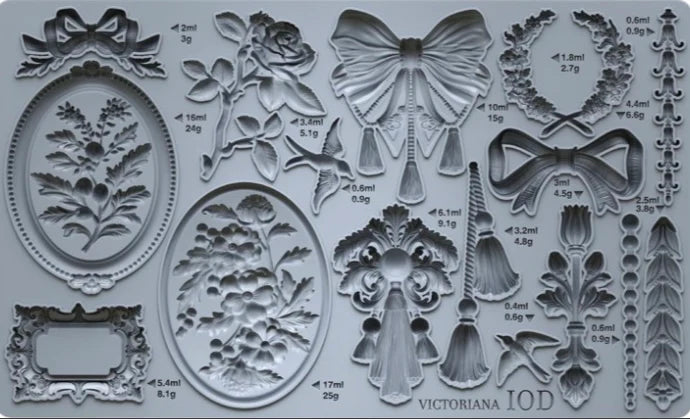 NEW! IOD Mould - VICTORIANA (6"x10", 15.24cm x 25.4cm) - Rustic Farmhouse Charm