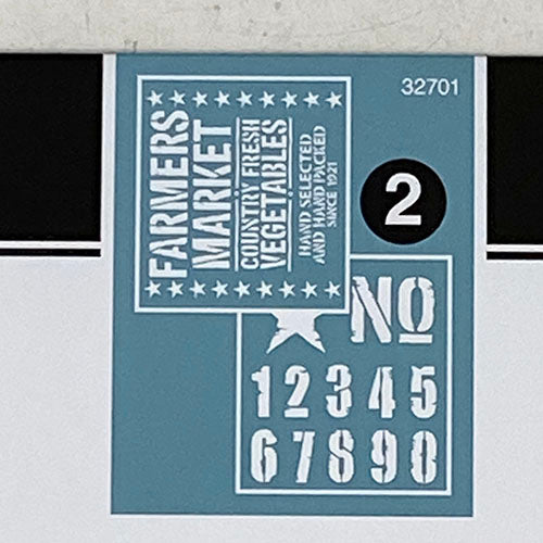 VINTAGE CRATE Stencil Set of 2 by Plaid FolkArt (21.59cm x 24.13cm) - Rustic Farmhouse Charm