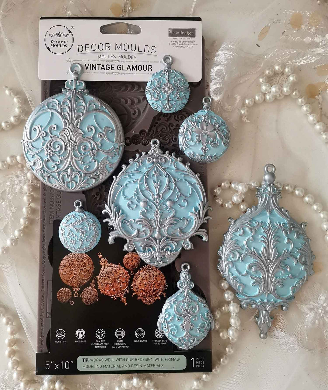 Redesign Mould - VINTAGE GLAMOUR (5" x 10") - Rustic Farmhouse Charm