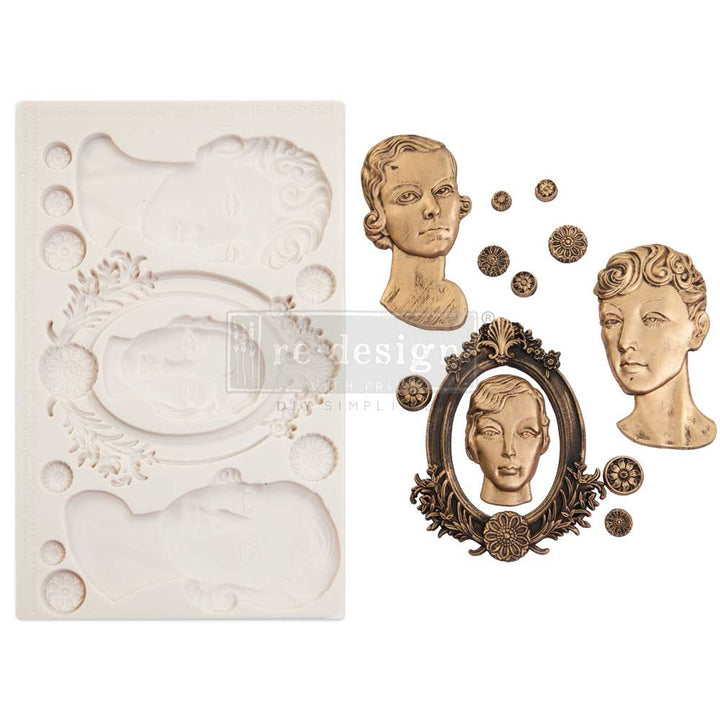 NEW! VINTAGE LADIES Mould by Finnabair - Rustic Farmhouse Charm