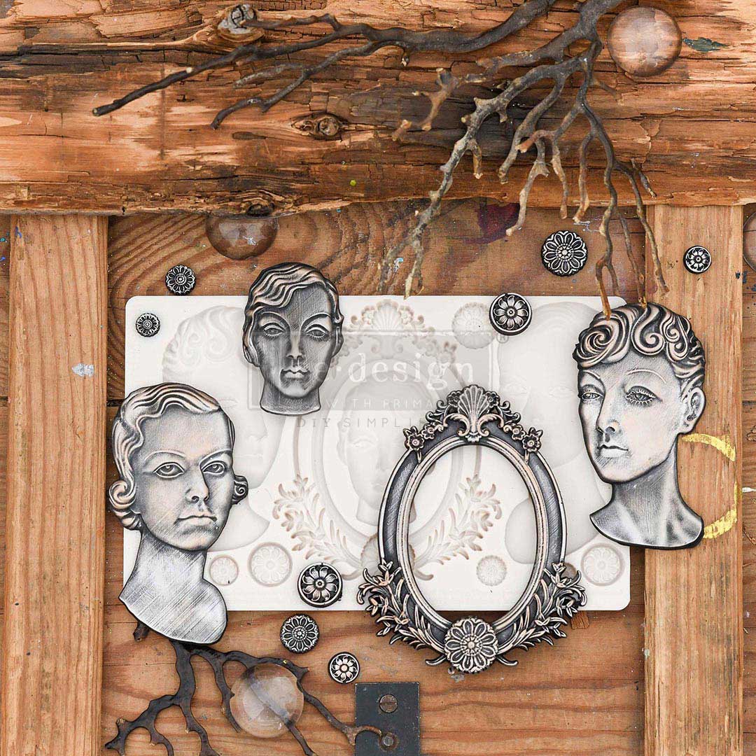 NEW! VINTAGE LADIES Mould by Finnabair - Rustic Farmhouse Charm