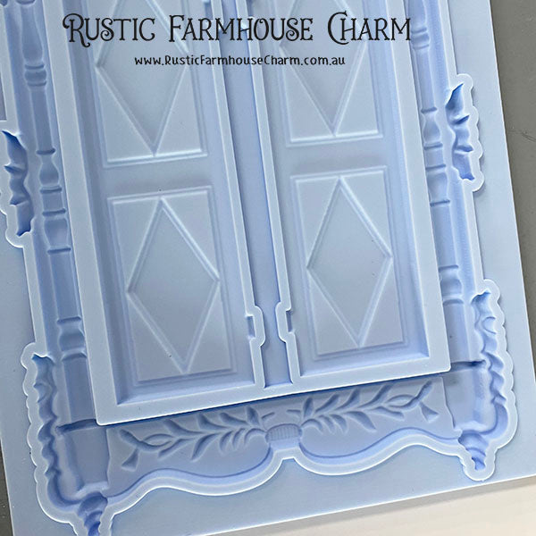 LaBlanche Mould - VINTAGE WINDOW (12.7 cm x 20.3 cm) - Rustic Farmhouse Charm