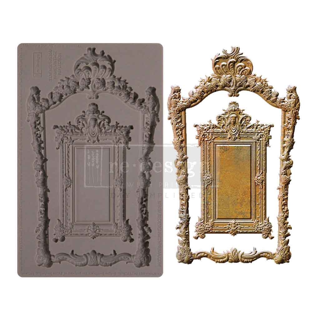 NEW! Redesign Mould - VINTAGE REFLECTION (5" x 8") - Rustic Farmhouse Charm