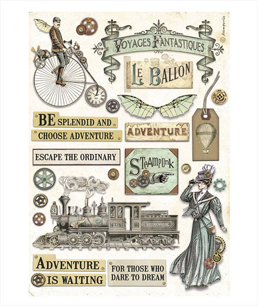 VOYAGES FANTASTIQUES ELEMENTS Rice Paper by Stamperia (A4) - Rustic Farmhouse Charm