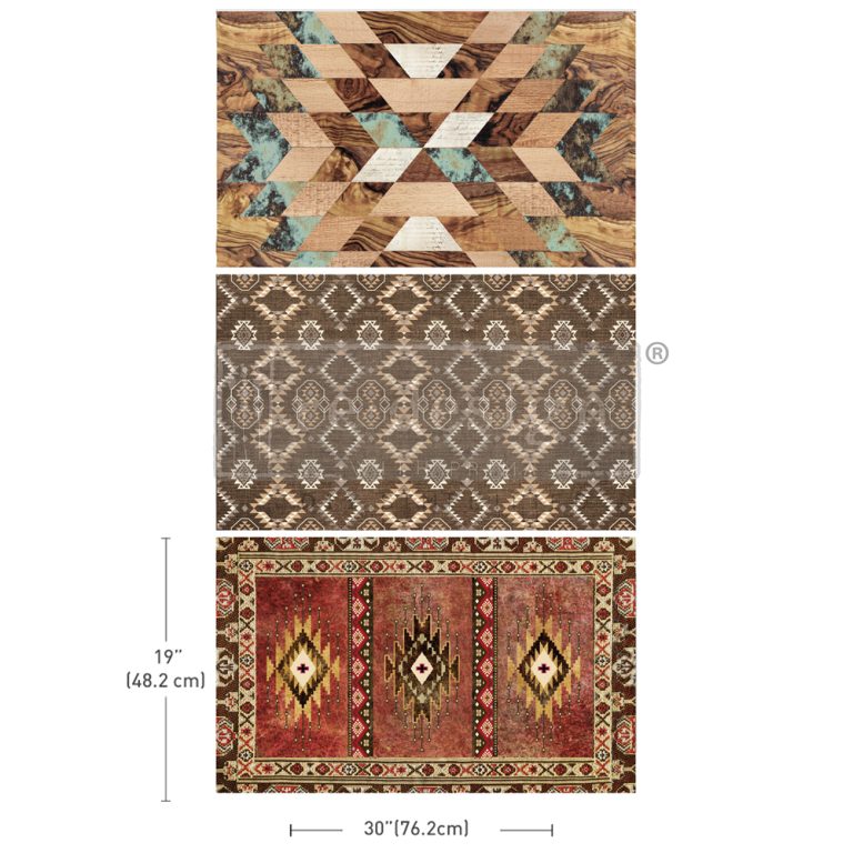 NEW! Redesign Decoupage Tissue Paper Pack - WESTERN WHIMSY (3 sheets, each 49.53cm x 76.2cm) - Rustic Farmhouse Charm