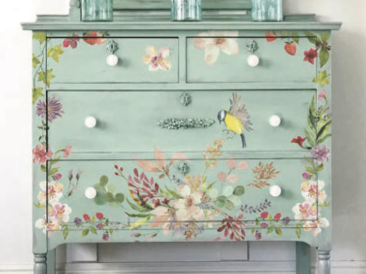 WHISPERING WILLOW Transfer Pad by IOD (set of eight 12"x16" sheets) - Rustic Farmhouse Charm