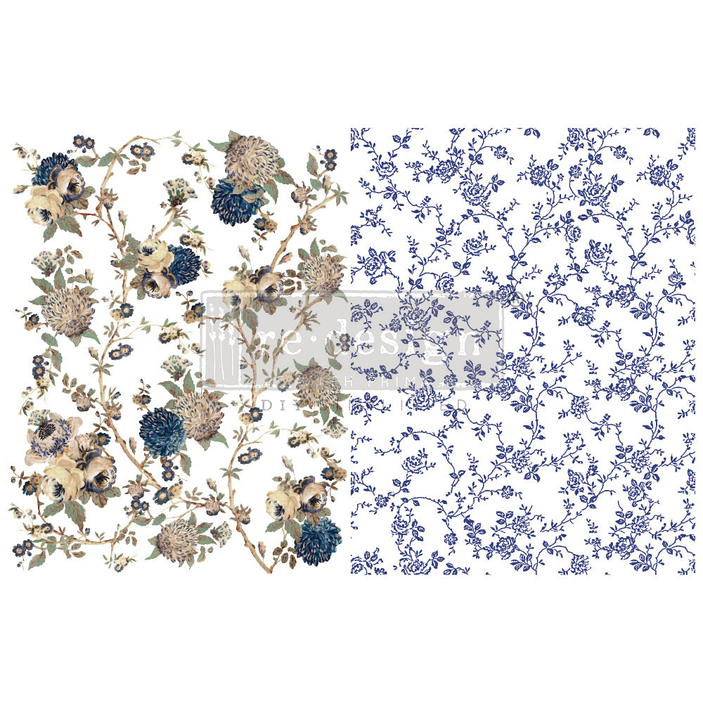 Redesign H20 Transfer - WILD GARDEN (2 sheets, each 21.59cm x 27.94cm) - Rustic Farmhouse Charm