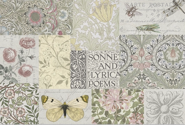 Decoupage Tissue Paper - William Morris Inspired Collage 2 (50.8cm x 76.2cm) (Copy) - Rustic Farmhouse Charm