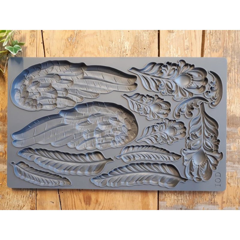 WINGS & FEATHERS Mould by IOD (6"x10", 15.24cm x 25.4cm) - Rustic Farmhouse Charm