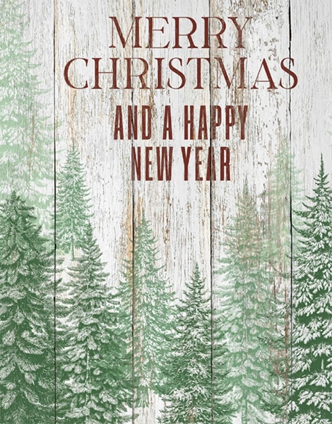 IOD Stamp - WINTER FOREST (12"x12", 30.48cm x 30.48cm) - Rustic Farmhouse Charm