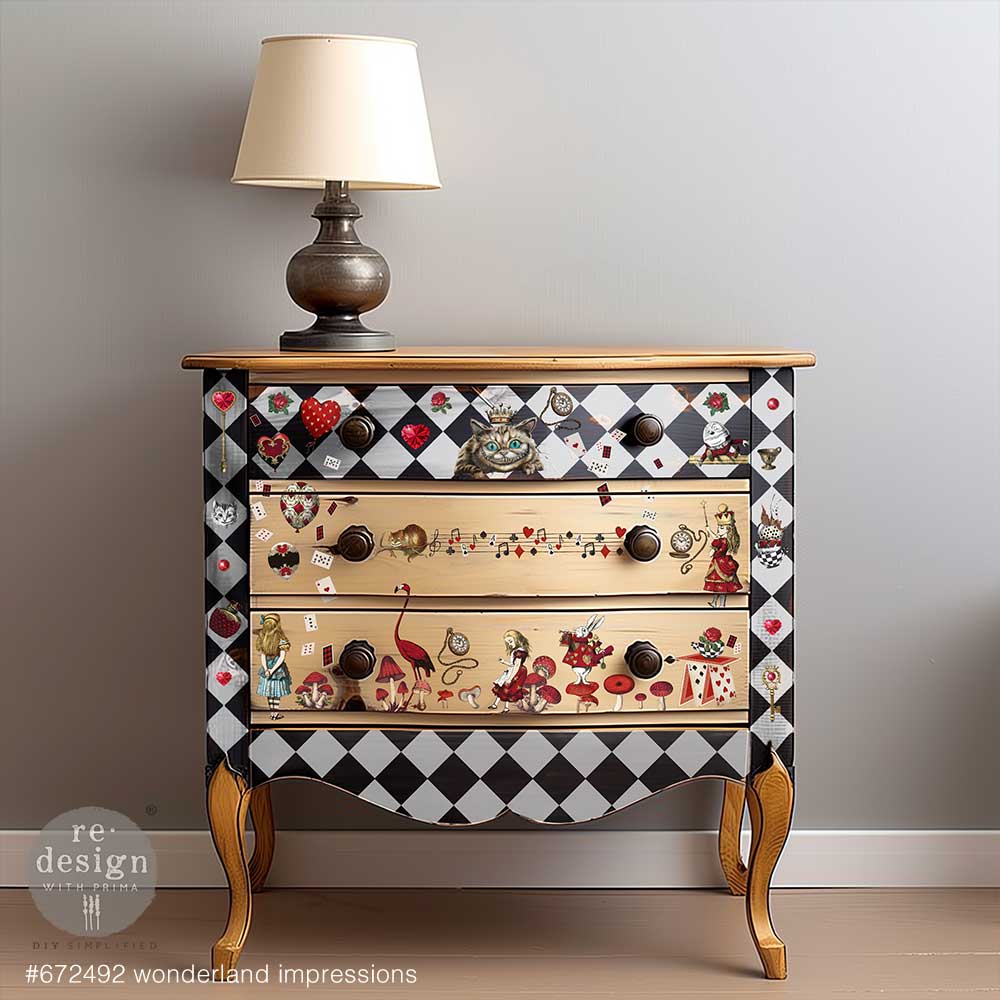 Redesign Middy Transfer - WONDERLAND IMPRESSIONS (3 sheets, each 21.59cm x 27.94cm) - Rustic Farmhouse Charm