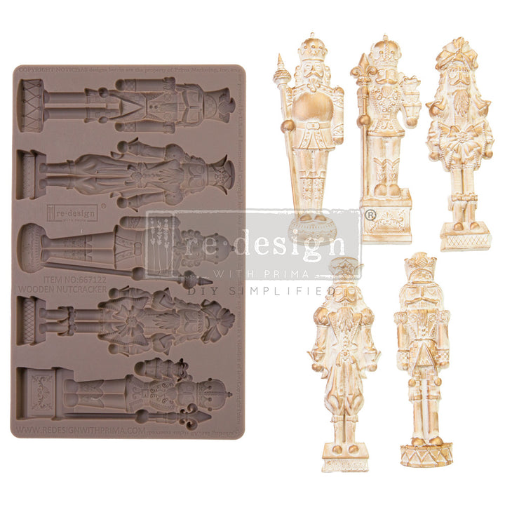 Redesign Mould - WOODEN NUTCRACKER - Rustic Farmhouse Charm