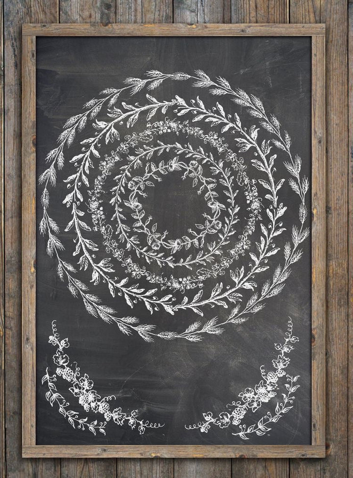 IOD Stamp - WREATH BUILDER CLASSIC (12"x12", 30.48cm x 30.48cm) - Rustic Farmhouse Charm