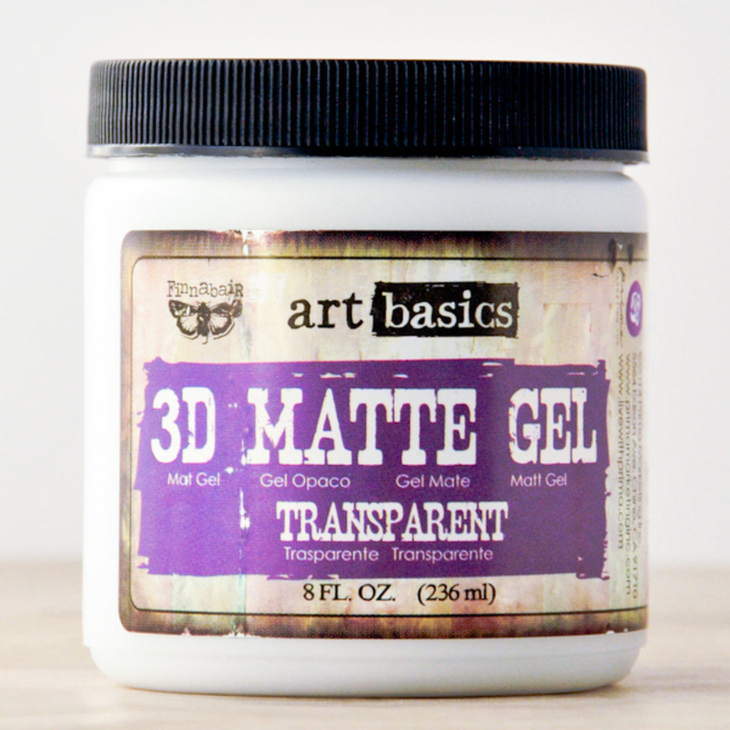 3D MATTE GEL Medium by Finnabair (Art Basics) 8.5oz (250ml) - Rustic Farmhouse Charm