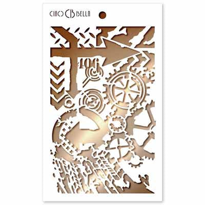 406 Stencil by Ciao Bella (12.7cm x 20.32cm) - Rustic Farmhouse Charm