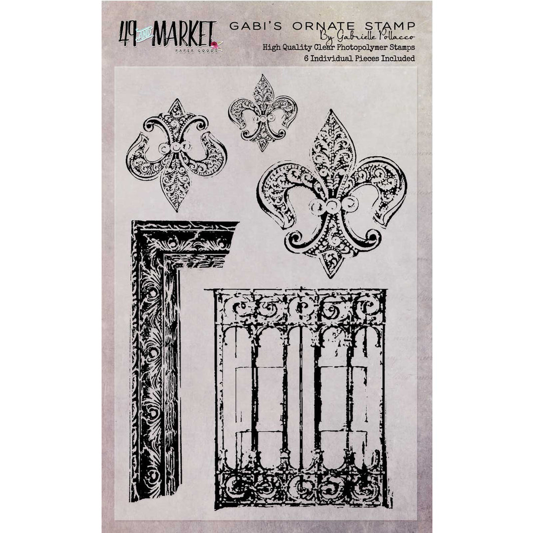 Gabi’s Ornate Stamp Set 4"x6" - 49andMarket - Rustic Farmhouse Charm