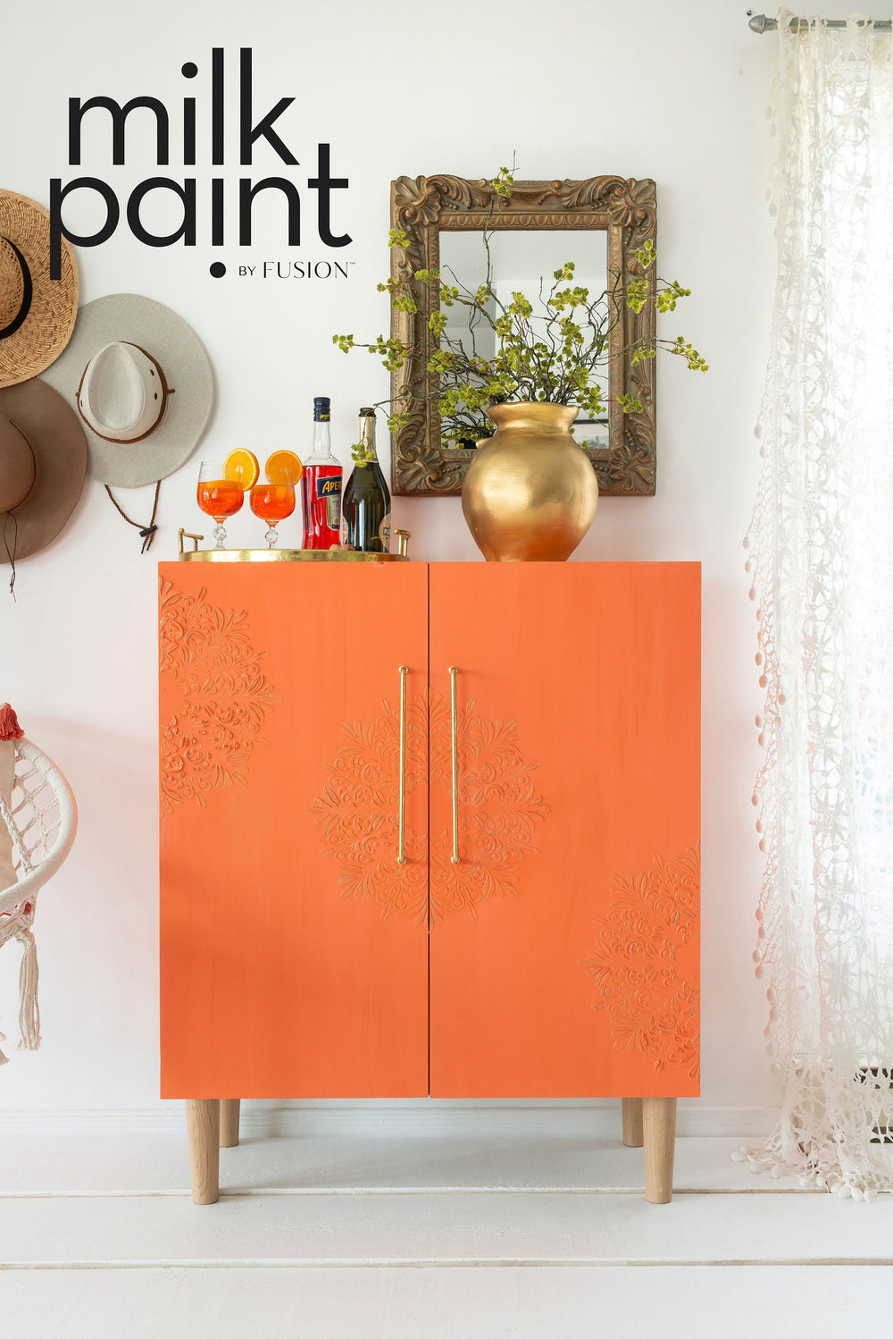 NEW! Milk Paint by Fusion - APEROL SPRITZ - Rustic Farmhouse Charm