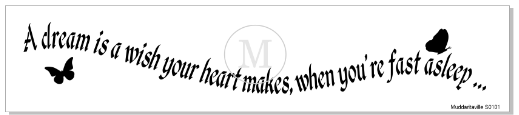 A DREAM IS A WISH Stencil by Muddaritaville (Sheet size: 15.2cm x 72.4cm) - Rustic Farmhouse Charm