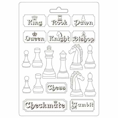 ALICE CHESSBOARD Soft Maxi Mould by Stamperia (A4) - Rustic Farmhouse Charm