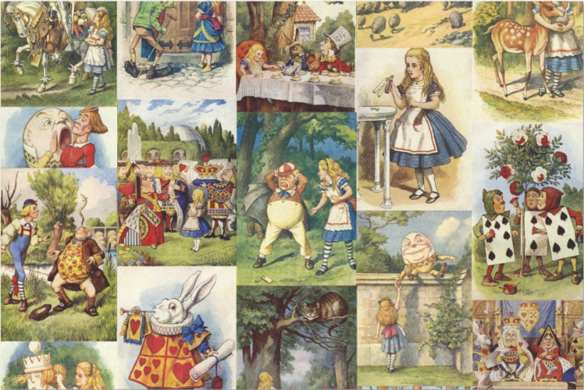 Decoupage Tissue Paper - Alice in Wonderland (50.8cm x 76.2cm) - Rustic Farmhouse Charm