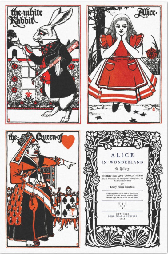 Decoupage Tissue Paper - Alice in Wonderland Lithographs (50.8cm x 76.2cm) - Rustic Farmhouse Charm