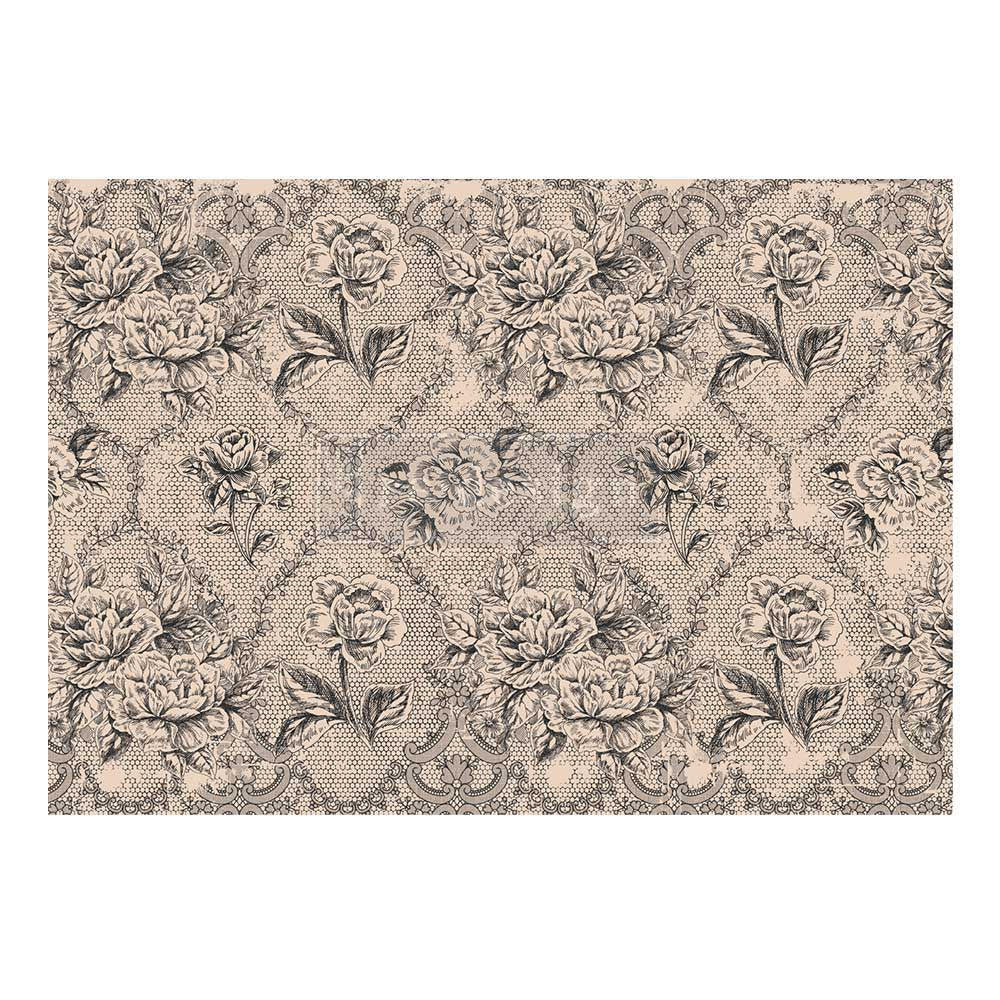 NEW! ANTIQUE LACES Redesign A1 Decoupage Fibre Paper (59.44cm x 84.07cm) - Rustic Farmhouse Charm