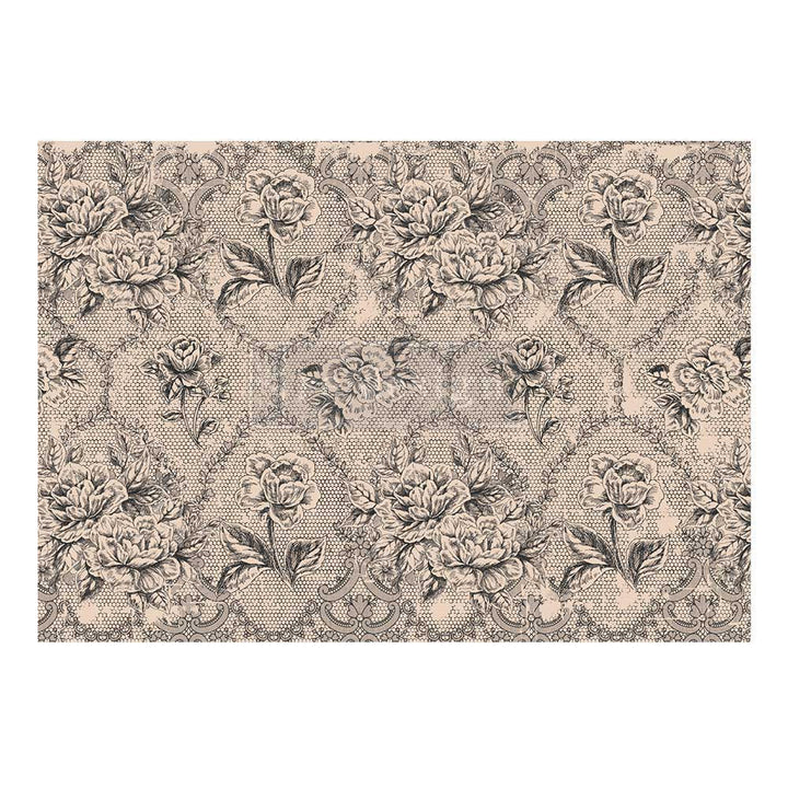 NEW! ANTIQUE LACES Redesign A1 Decoupage Fibre Paper (59.44cm x 84.07cm) - Rustic Farmhouse Charm