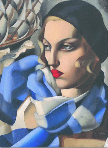 Decoupage Tissue Paper - Art Deco Lady with Scarf (43.18cm x 58.42cm) - Rustic Farmhouse Charm