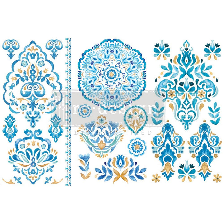 NEW! ARTISINAL TILE Redesign Transfer (3 sheets, each 15.24cm x 30.48cm) - Rustic Farmhouse Charm