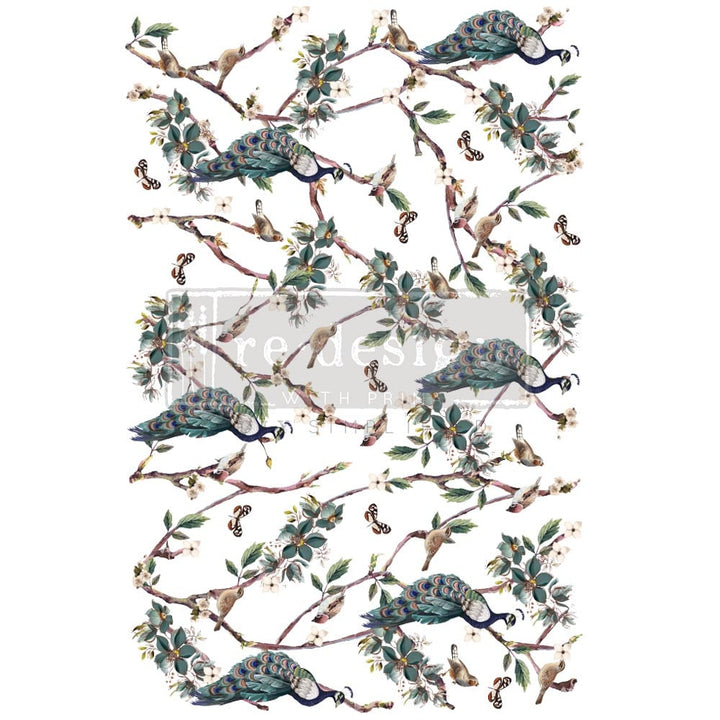 NEW! AVIAN SANCTUARY Redesign Transfer (88.9cm x 60.96cm) - Rustic Farmhouse Charm