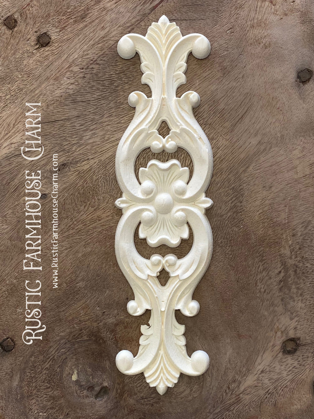 BAROQUE FLOURISH Resin Applique (unpainted) - Rustic Farmhouse Charm