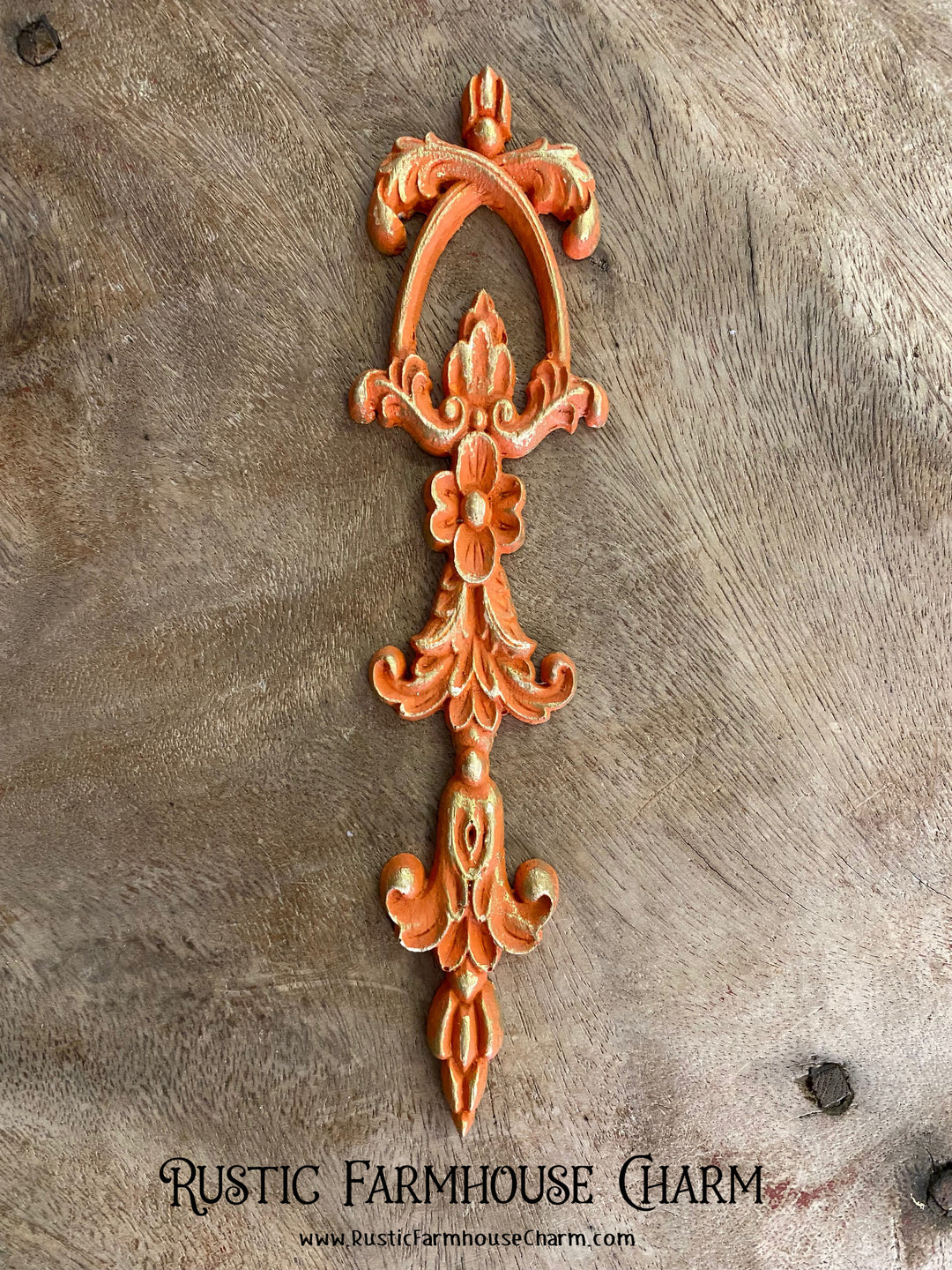BELLE FLEUR Resin Applique (unpainted) - Rustic Farmhouse Charm