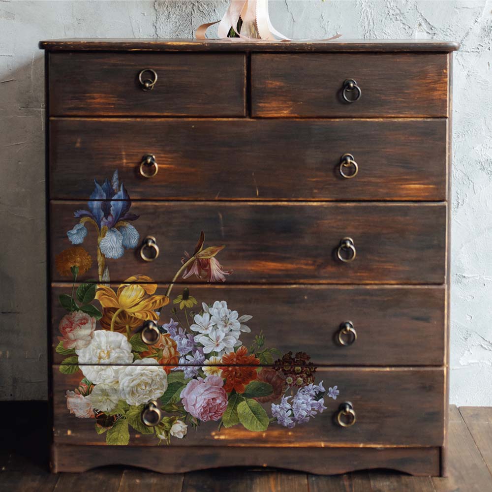 NEW! BLOSSOMED BEAUTIES Redesign Middy Transfer (3 sheets, each 21.59cm x 27.94cm) - Rustic Farmhouse Charm