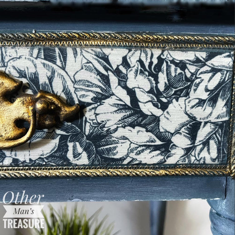 NEW! BLUE WALLPAPER Redesign A1 Decoupage Fibre Paper (59.44cm x 84.07cm) - Rustic Farmhouse Charm