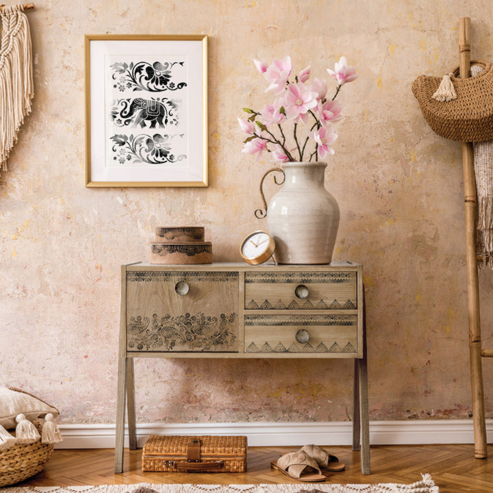BOHEMIAN DREAMER Redesign Décor Stamp 12"x12" - Rustic Farmhouse Charm