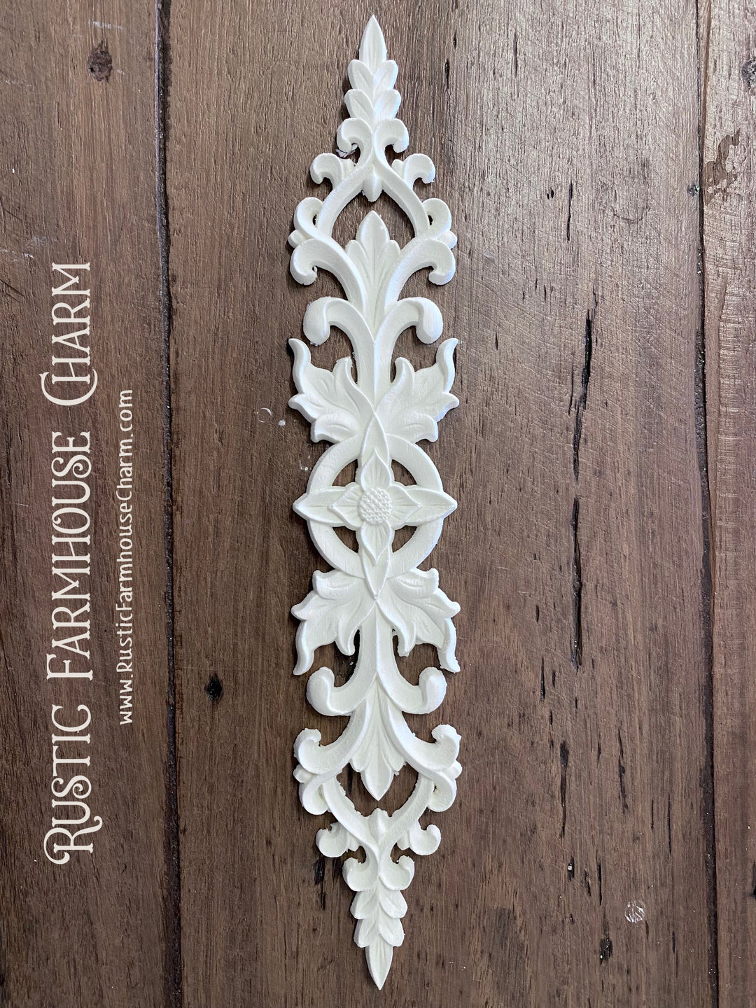 BOTANICAL FRIEZE Resin Applique (unpainted) - Rustic Farmhouse Charm