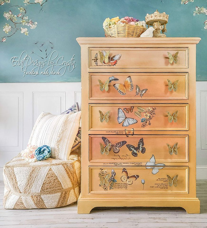BUTTERFLY DANCE Redesign Transfer (83.82cm x 58.42cm) - Rustic Farmhouse Charm