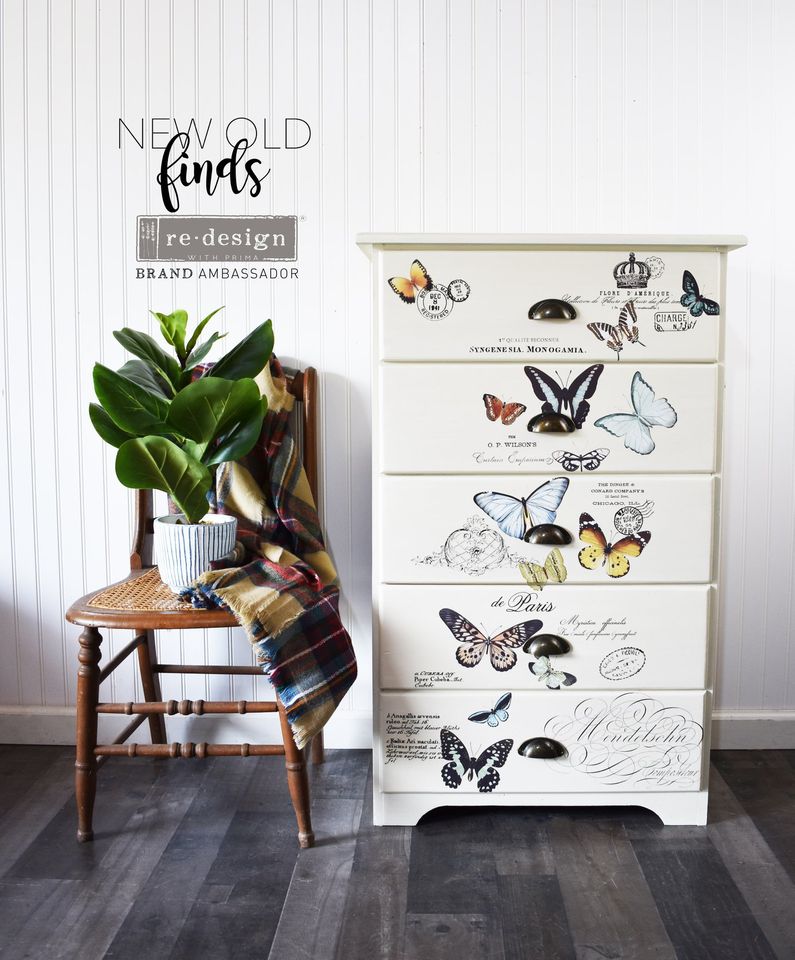 BUTTERFLY DANCE Redesign Transfer (83.82cm x 58.42cm) - Rustic Farmhouse Charm