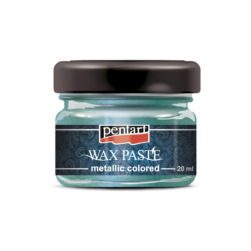 METALLIC TURQUOISE Coloured Wax Paste by Pentart 20ml - Rustic Farmhouse Charm