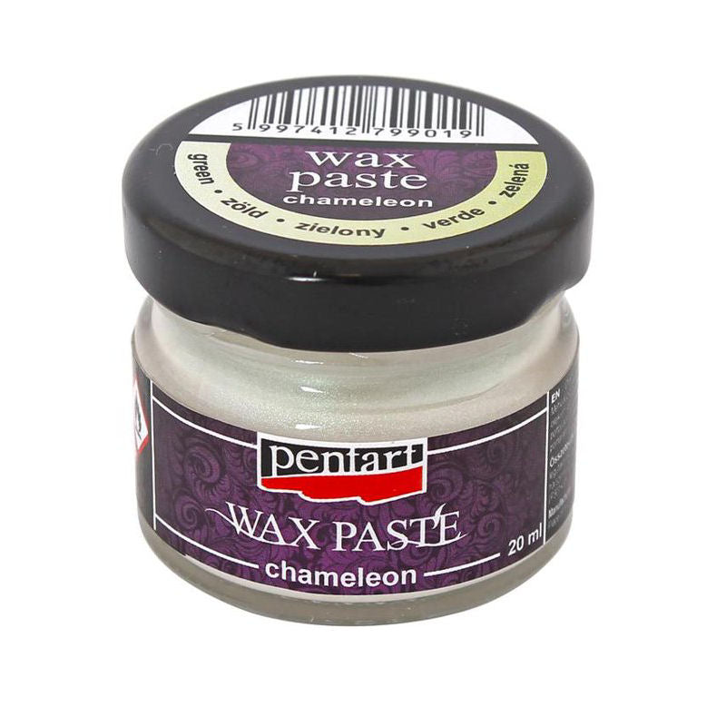 GREEN Chameleon Wax Paste by Pentart 20ml - Rustic Farmhouse Charm