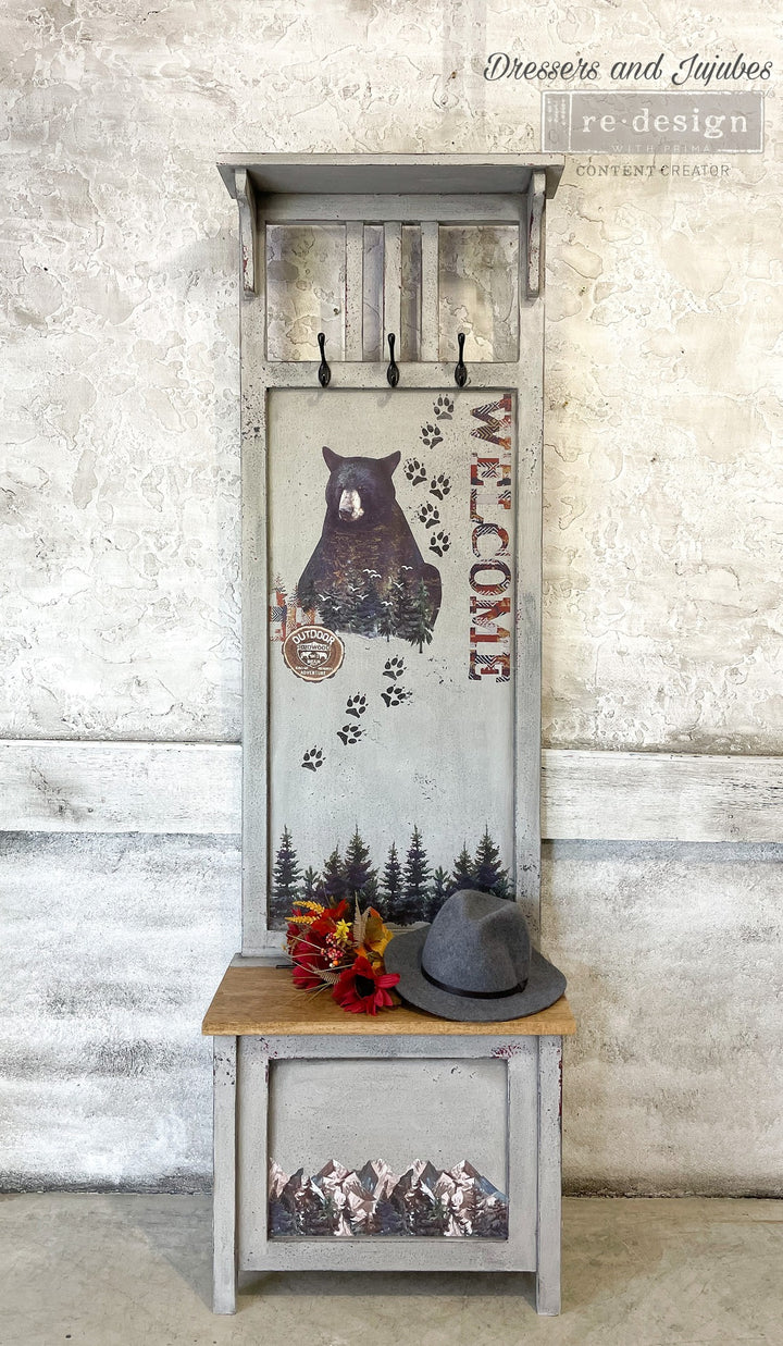 NEW! CABIN GETAWAY Redesign Transfer (60.96cm x 88.9cm) - Rustic Farmhouse Charm