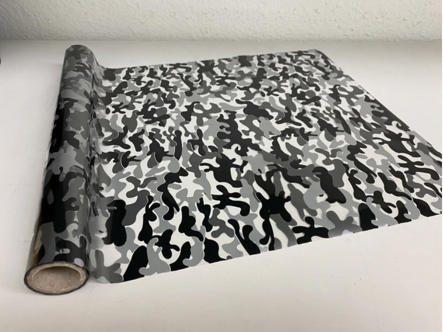 CAMO - BLACK/SILVER/CLEAR Metallic Foil - Rustic Farmhouse Charm