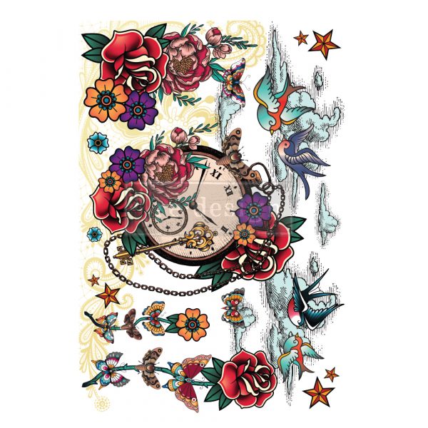 CECE INKED FLASH Redesign Transfer (60.96cm x 88.9cm) - Rustic Farmhouse Charm